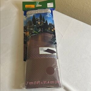 Lemax Landscape Accent Brown Cobblestone Street Mat to Enhance Miniature Village